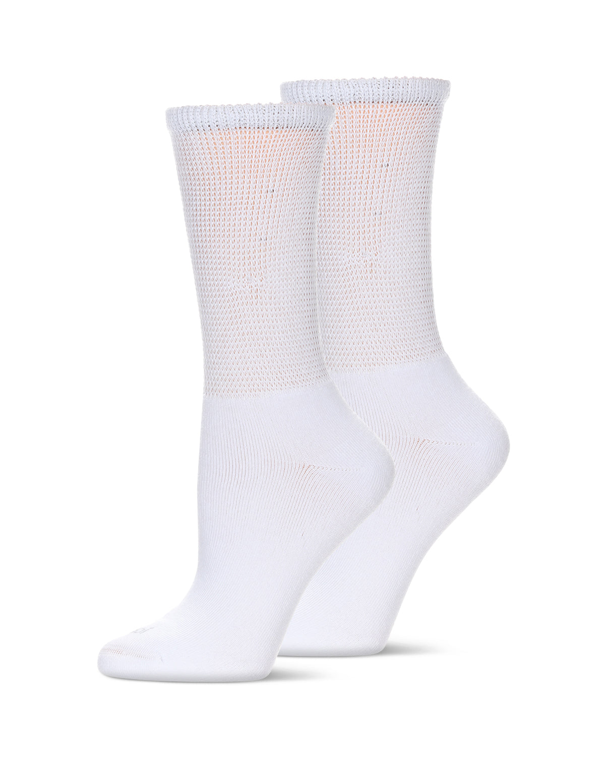 2 Pair Unisex Diabetic Full Cushion Crew Socks