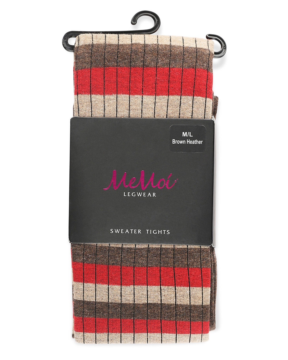 MeMoi Multicolored Rib Stripes Cotton Blend Sweater Tights, Multiple Colors