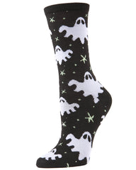 Glow In The Dark Ghost Crew Socks