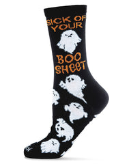 Boo Sheet Novelty Crew Socks