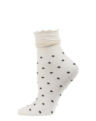 Polka Dot Ruffle Anklet Socks