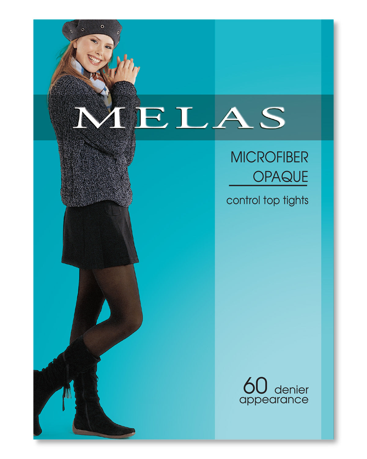 Women's 6 Pair Pack 60 Denier Melas Microfiber Control Top Tights