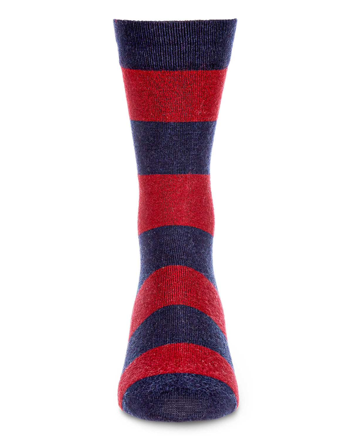 Men's Rugby Striped Luxuriously Soft Cashmere Blend Crew Socks