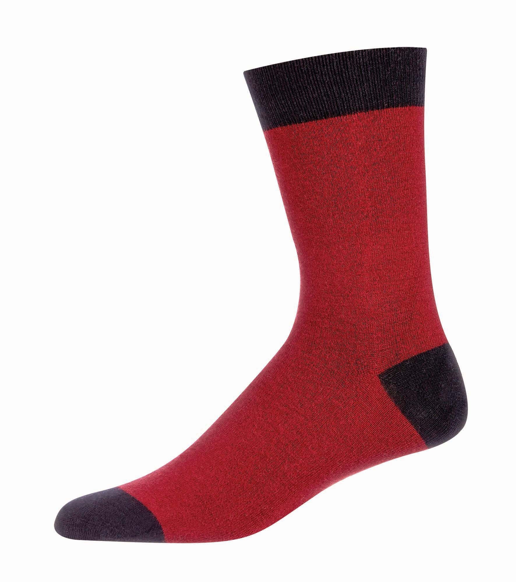 Men's Fancy Heels Luxuriously Soft Cashmere Blend Crew Socks