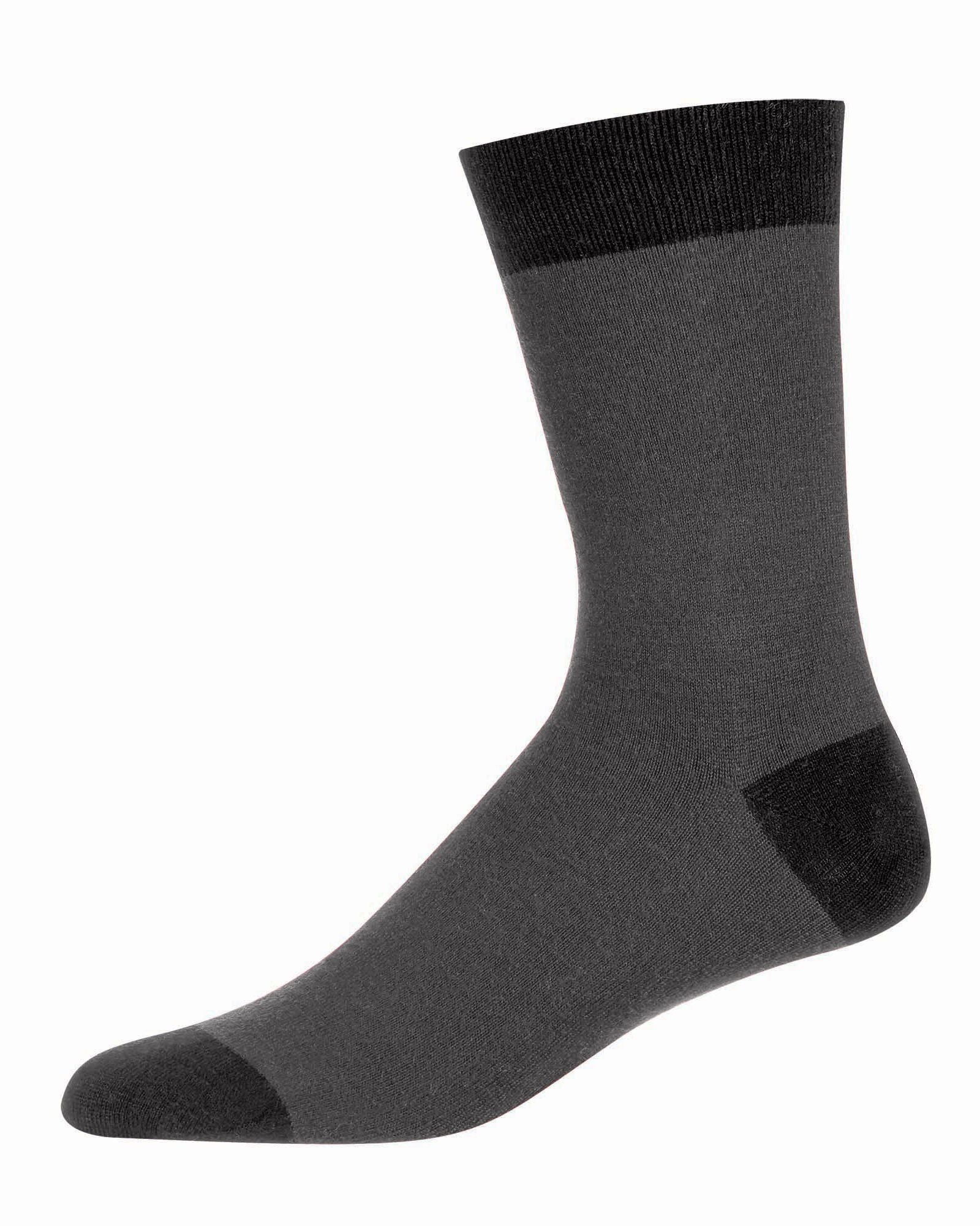 Men's Fancy Heels Luxuriously Soft Cashmere Blend Crew Socks