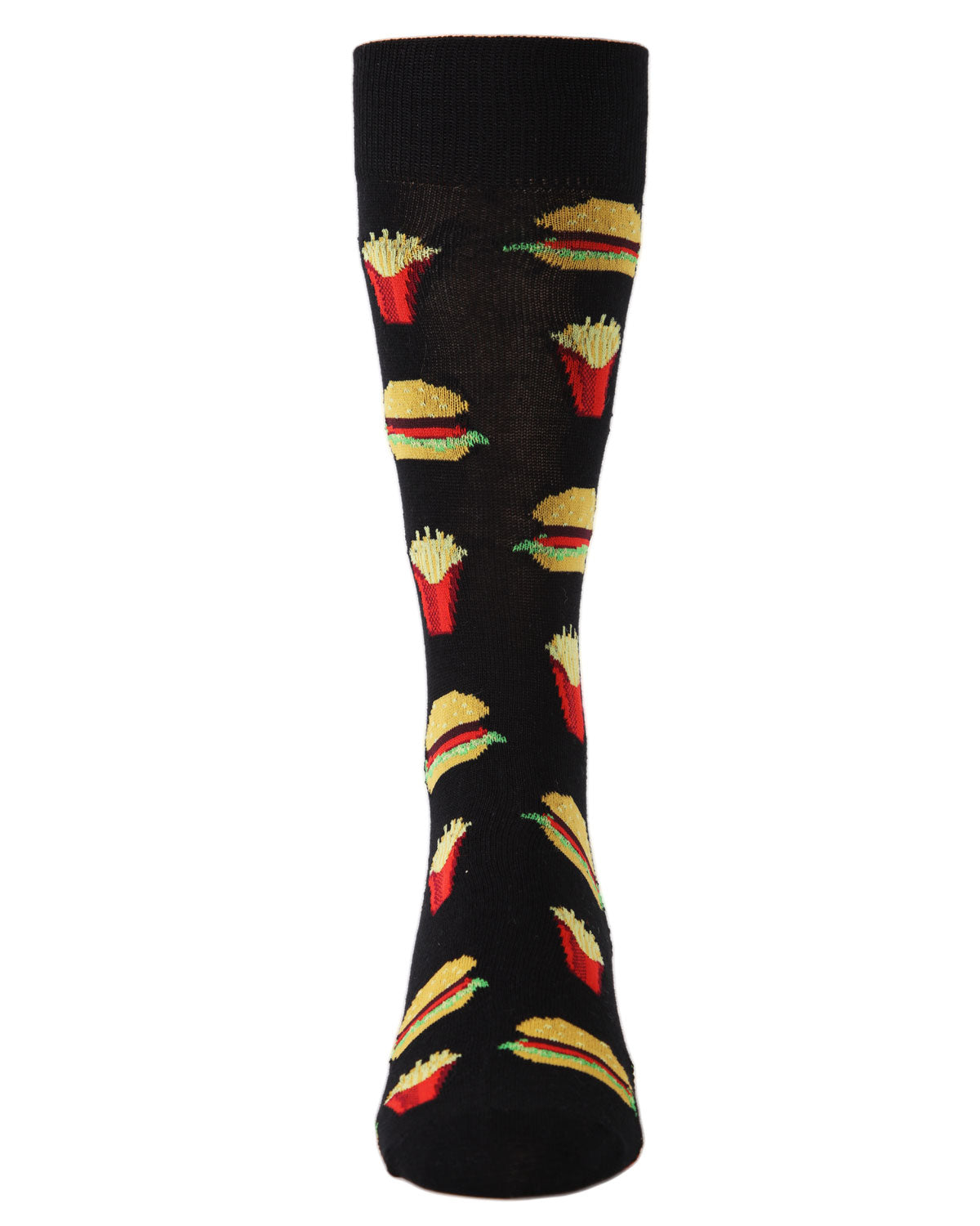 Men's 2 Pair Pack Burger and Fries Bamboo Blend Crew Socks