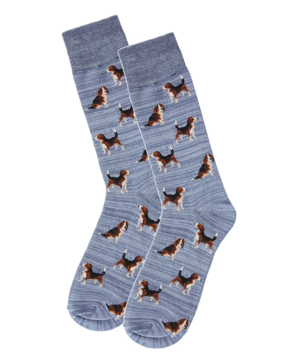 Men's 2 Pair Pack Beagle Dog Bamboo Blend Crew Socks