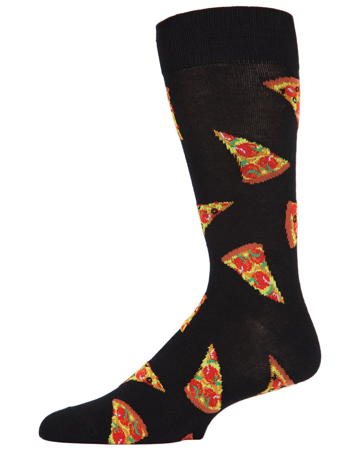 Men's 2 Pair Pack Novelty Pizza Time Crew Socks