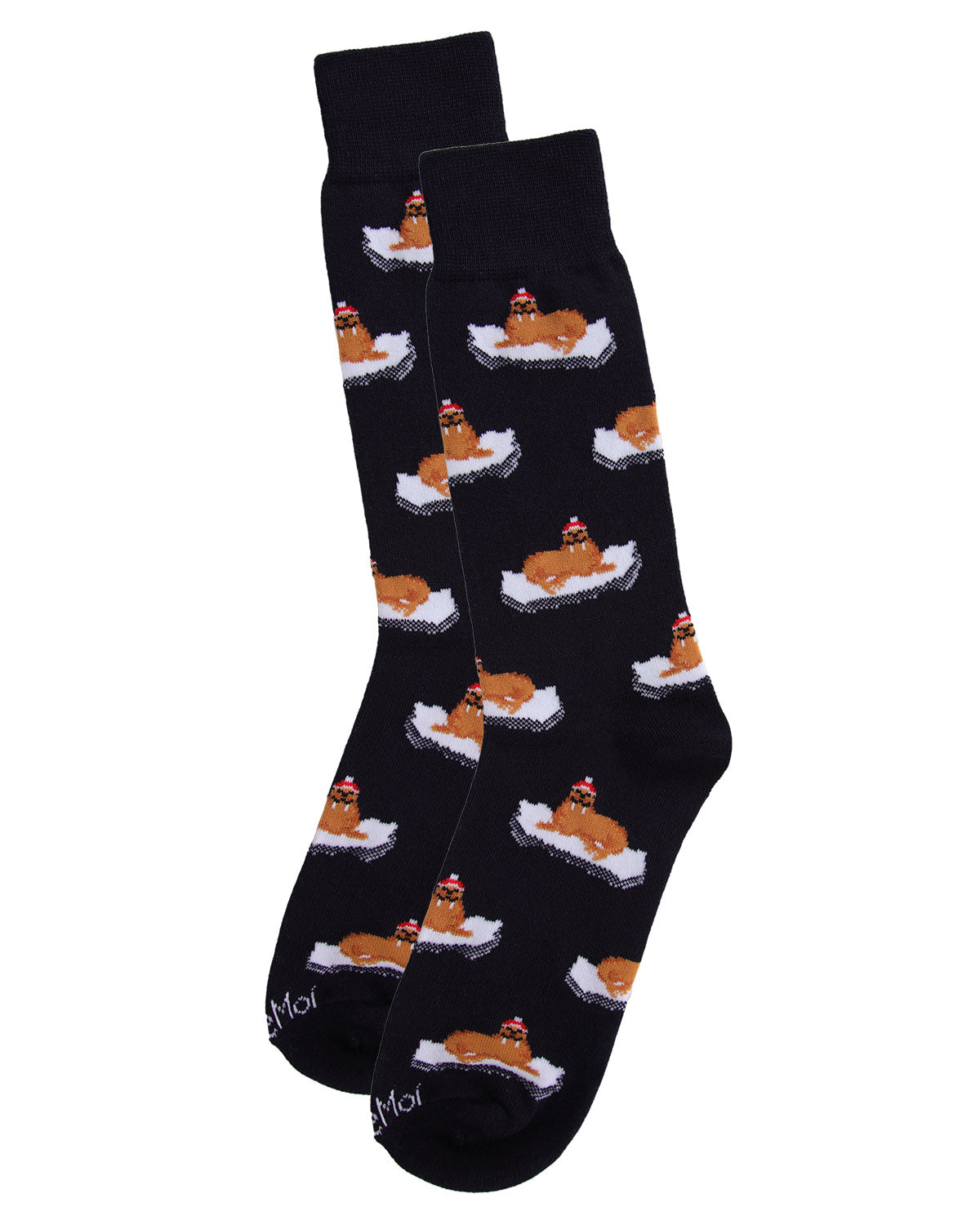 Men's Festive Walrus Novelty Crew Socks