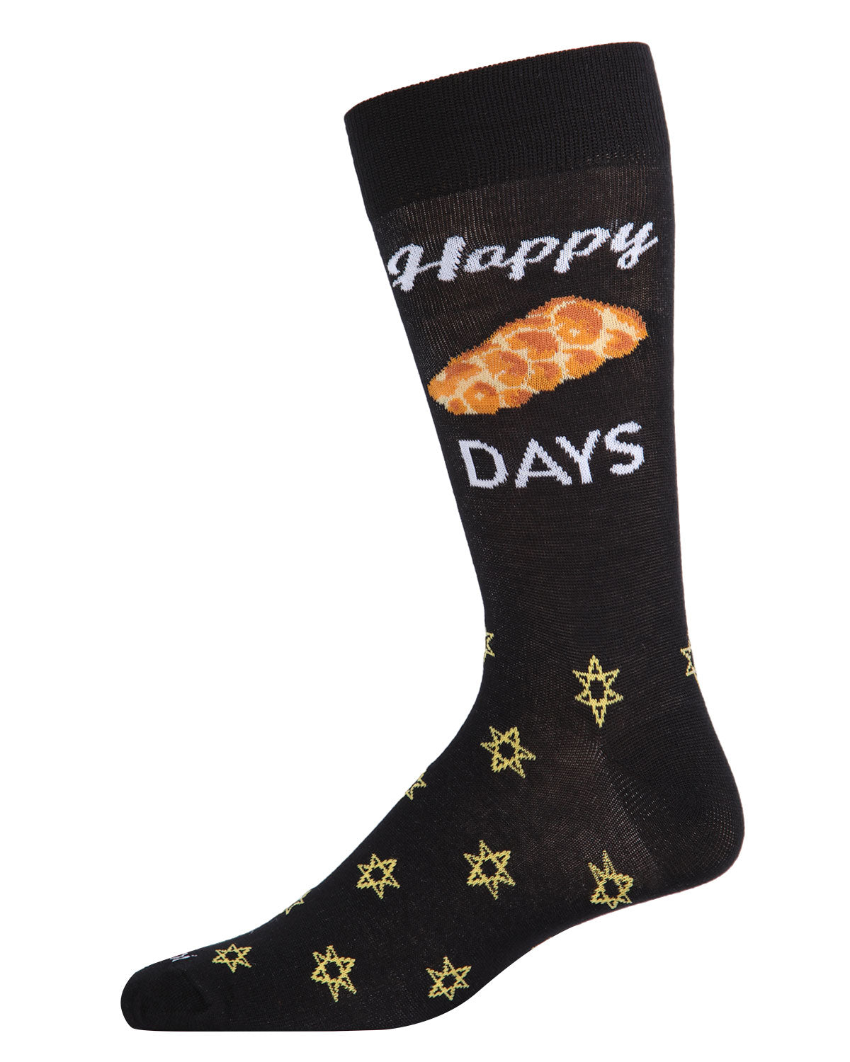 Men's Funny Pun Happy Challah-Days Novelty Crew Socks