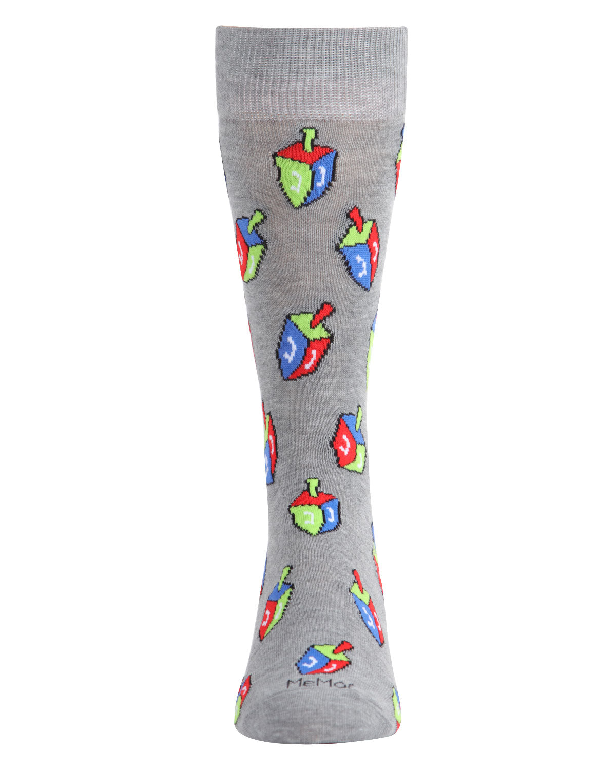 Men's Colorful Hanukkah Dreidel Novelty Crew Socks