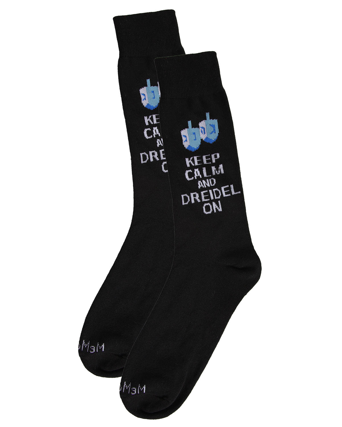 Men's Keep Calm and Dreidel On Hanukkah Novelty Crew Sock