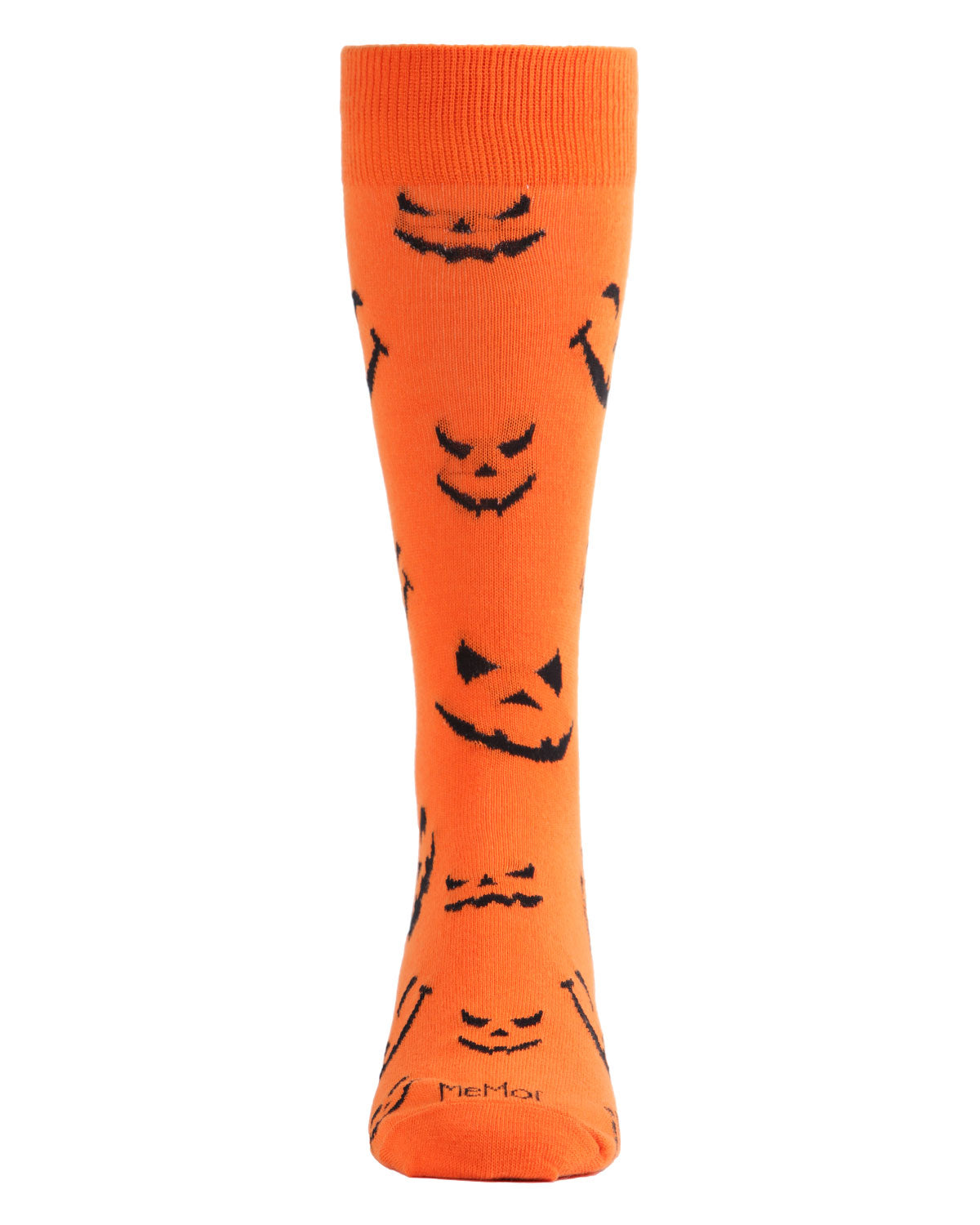 Men's Festive Halloween Pumpkin Faces Novelty Crew Sock