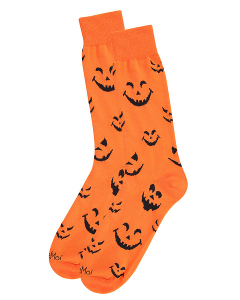 Pumpkin Faces Men's Crew Socks