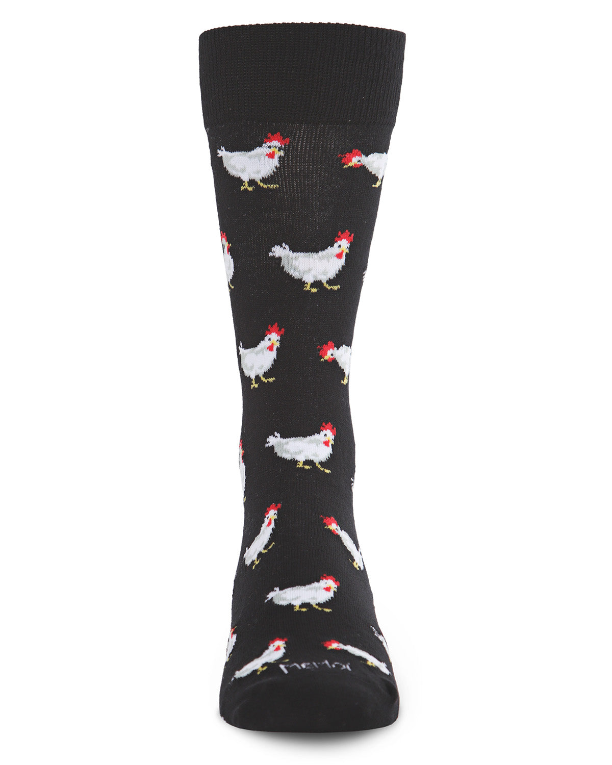 Men's Funny Chicken Bamboo Blend Novelty Crew Sock