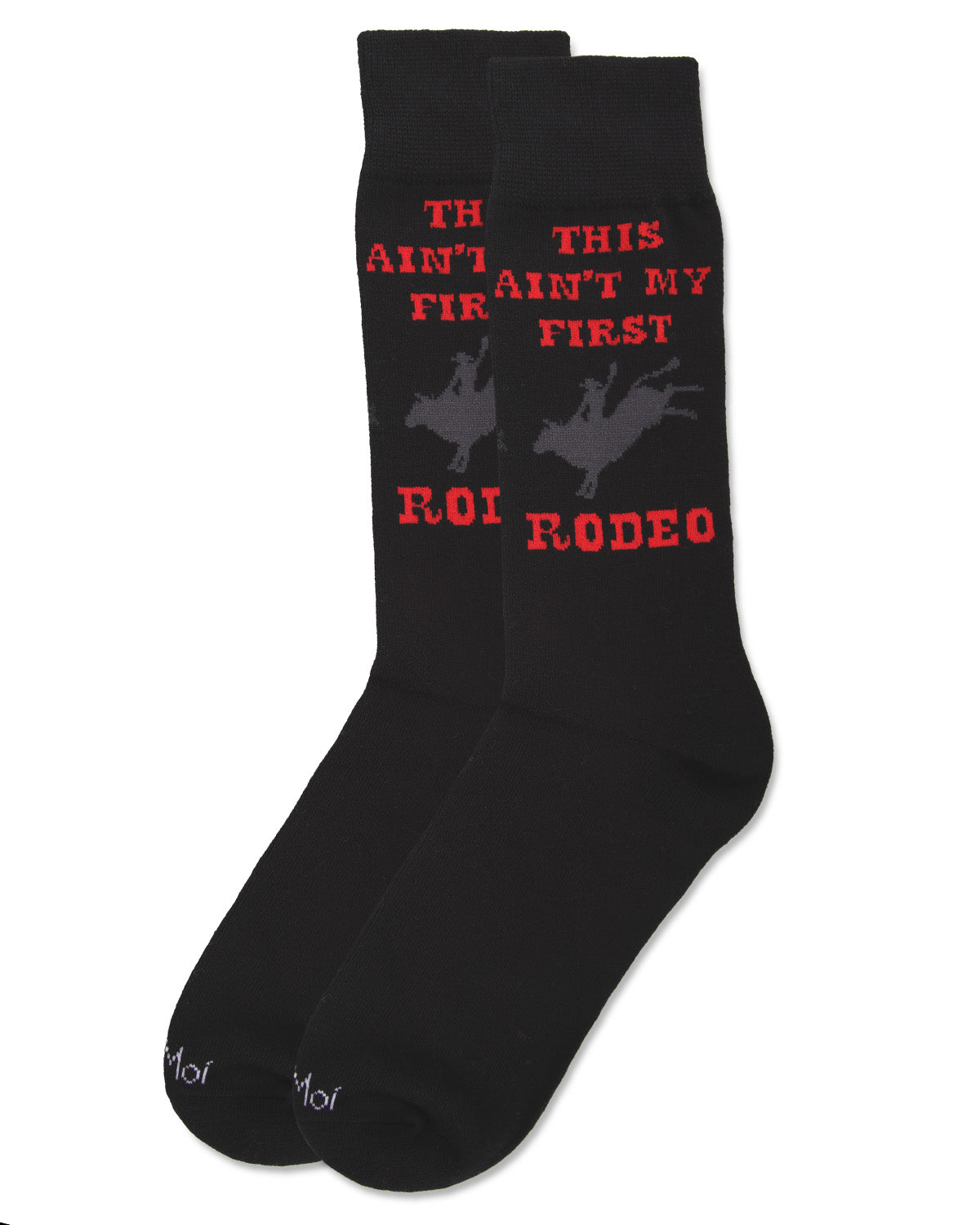 Men's Aint' My First Rodeo Bamboo Blend Novelty Crew Sock