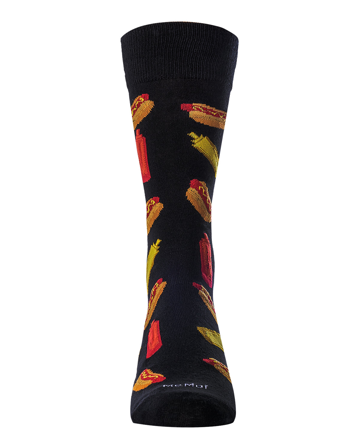 Men's Tasty Hot Dogs Bamboo Blend Novelty Crew Sock