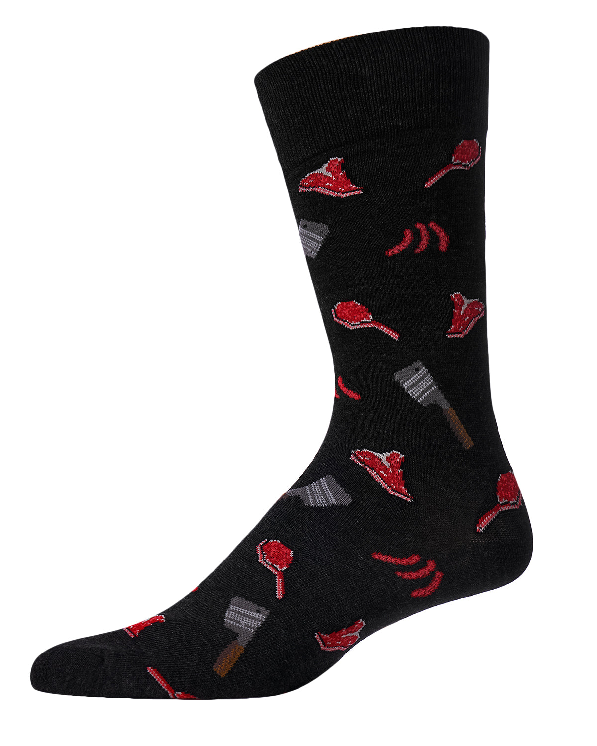 Men's Meat Loving Bamboo Blend Novelty Crew Sock