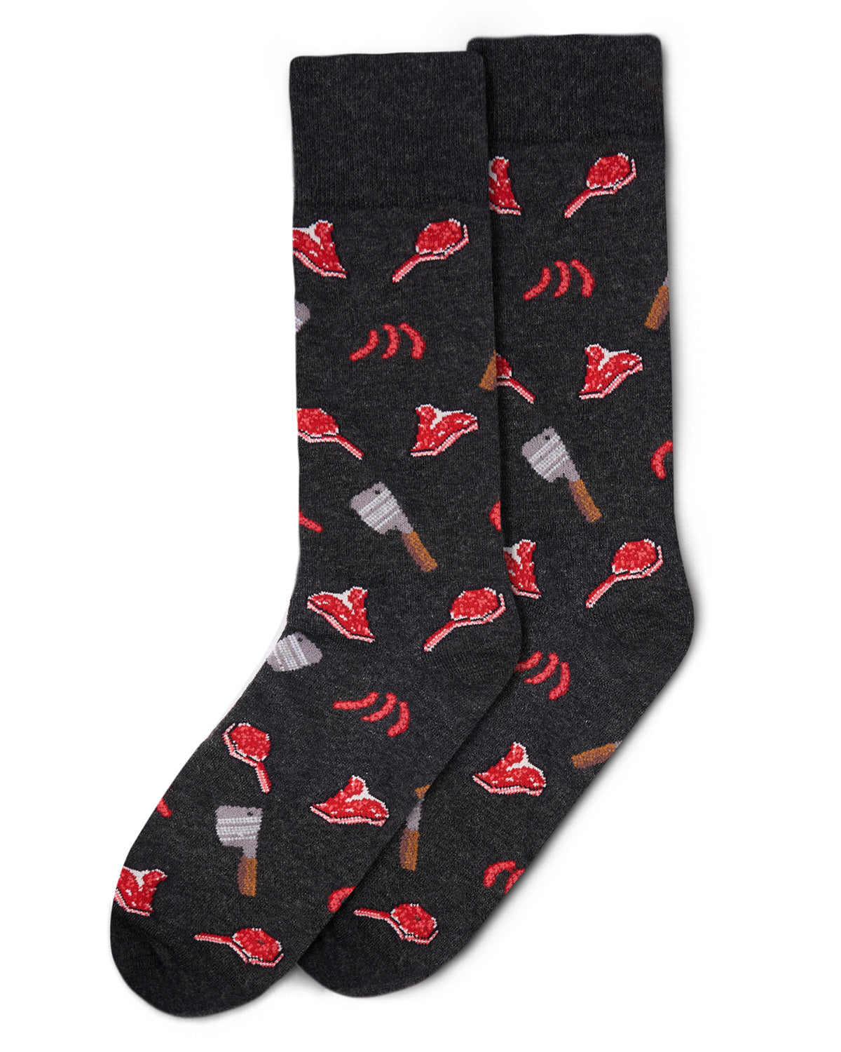 Men's Meat Loving Bamboo Blend Novelty Crew Sock