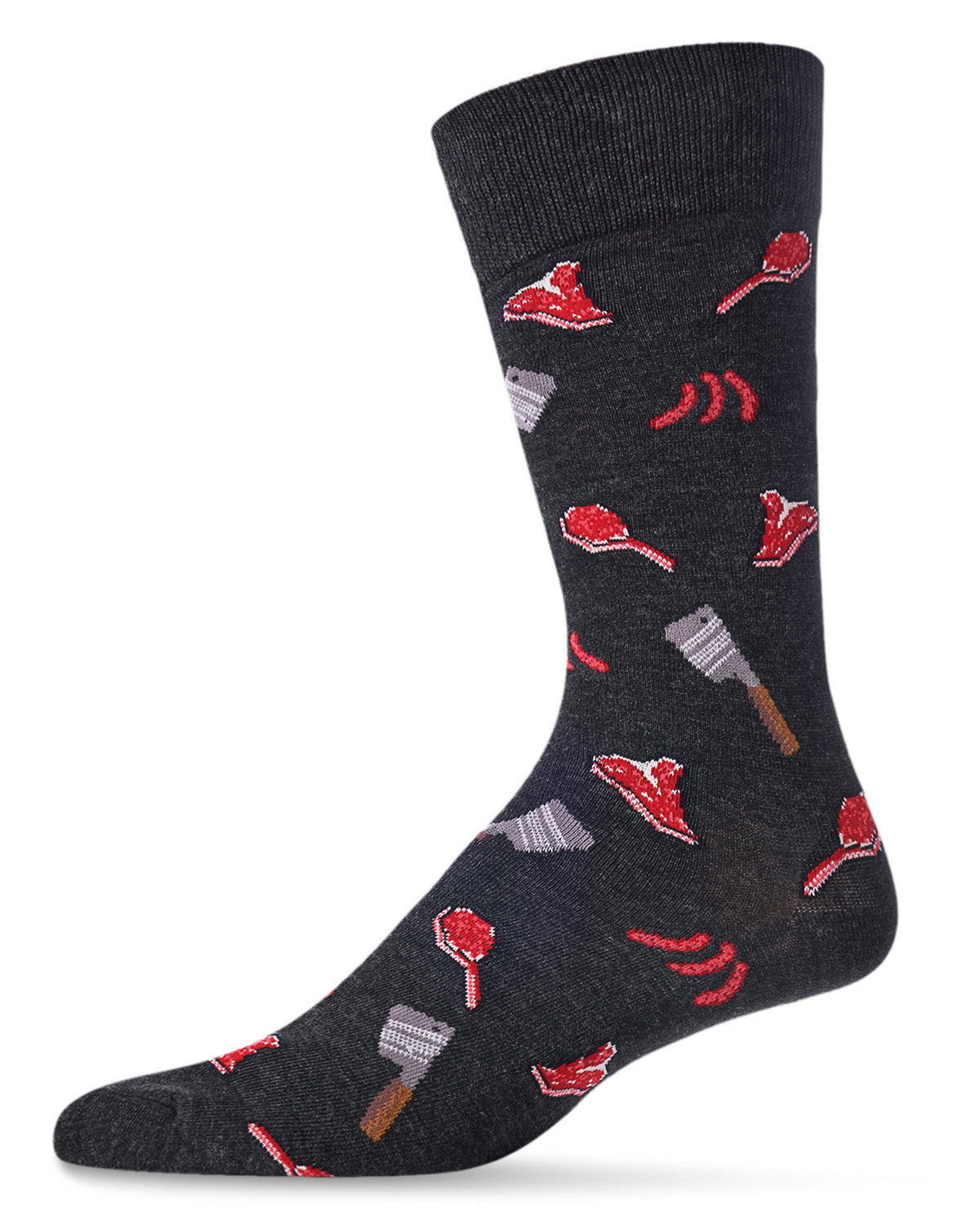 Men's Meat Loving Bamboo Blend Novelty Crew Sock