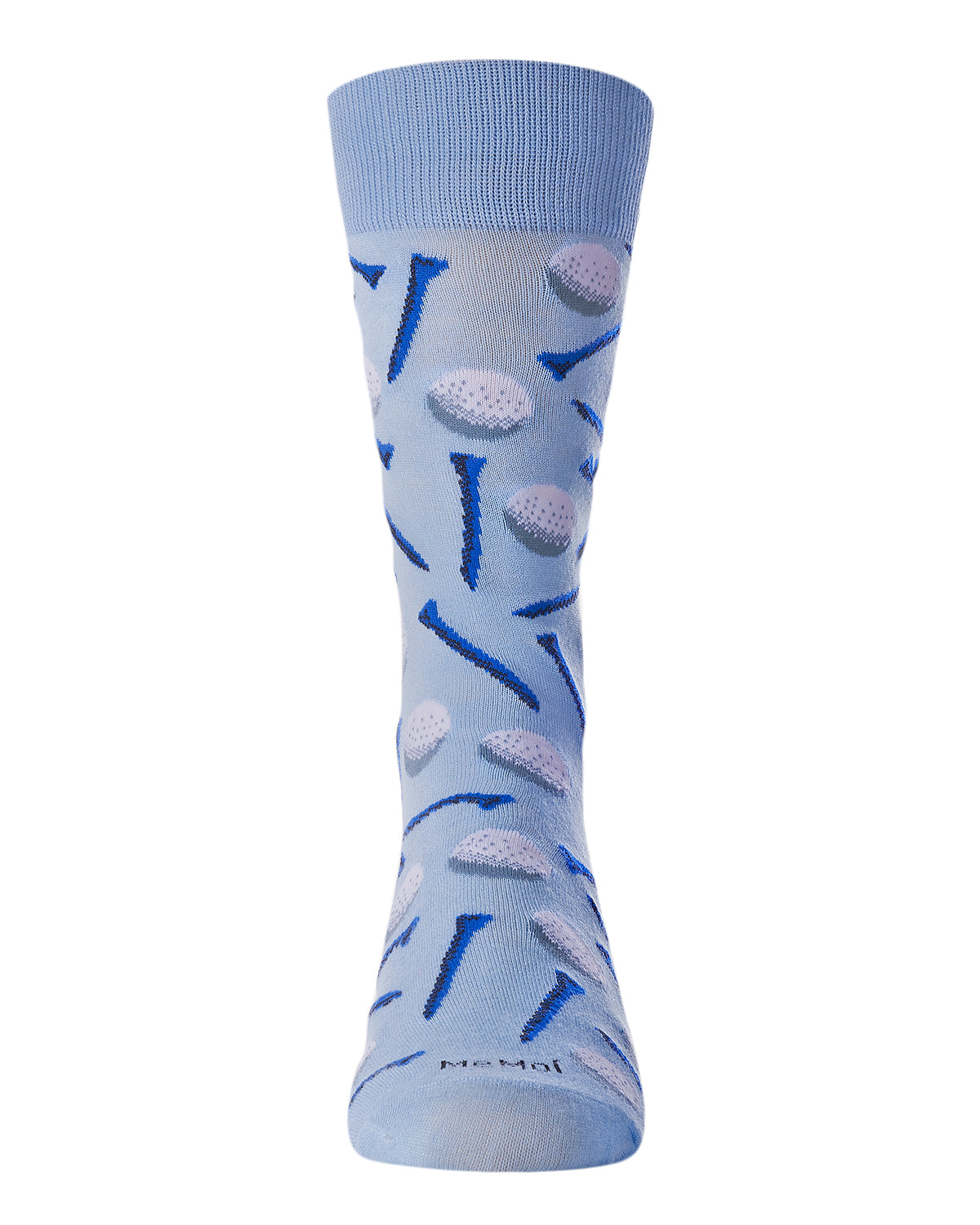 Men's Golf Ball and Tee Bamboo Blend Novelty Crew Sock