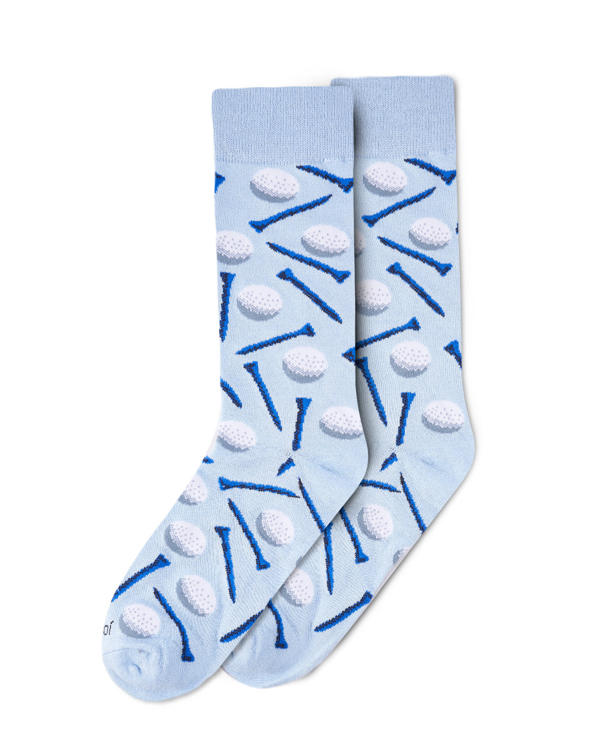 Men's Golf Ball and Tee Bamboo Blend Novelty Crew Sock