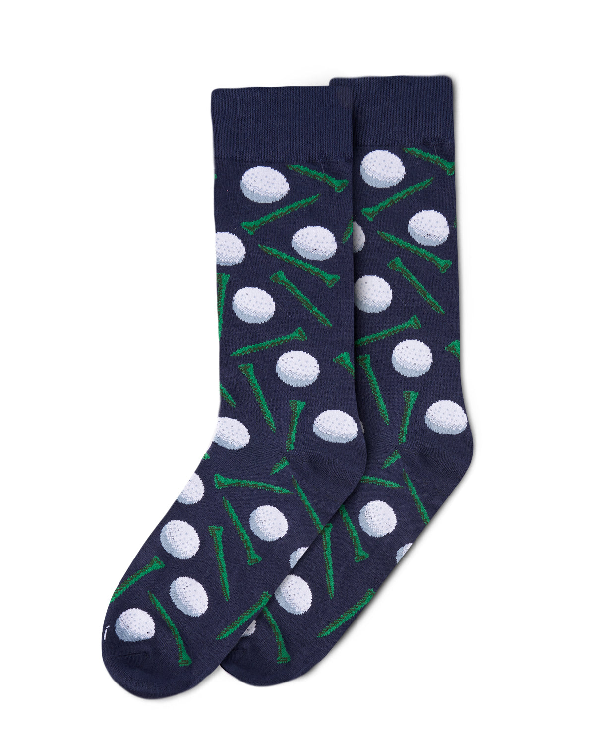 Men's Golf Ball and Tee Bamboo Blend Novelty Crew Sock