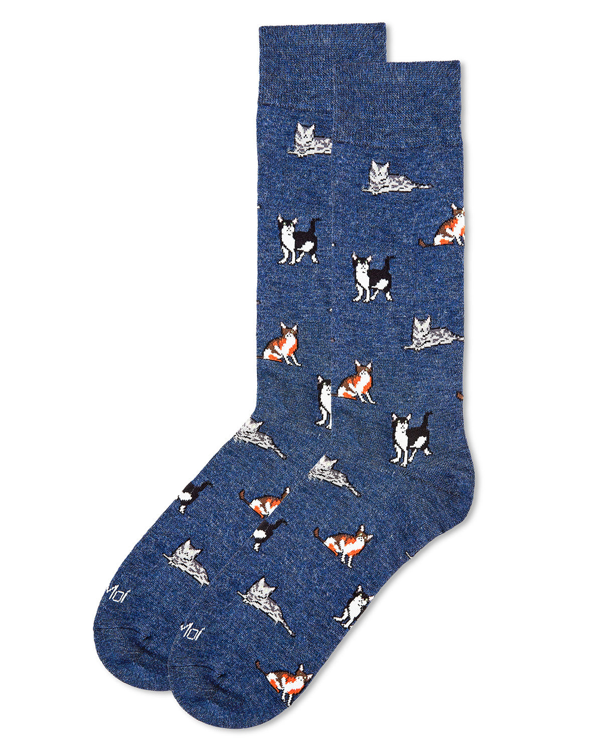 Men's Hip Cool Cats Bamboo Blend Novelty Crew Sock