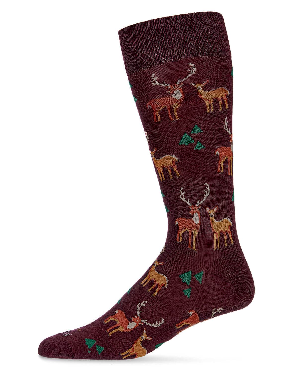 Men's Oh Deer Bamboo Blend Novelty Crew Sock