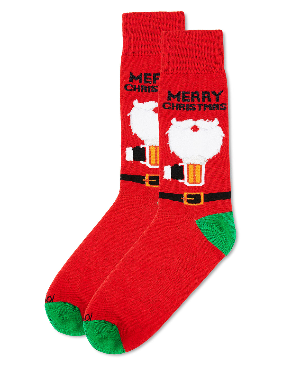 Men's Santa Claus and Suds Holiday Crew Novelty Socks