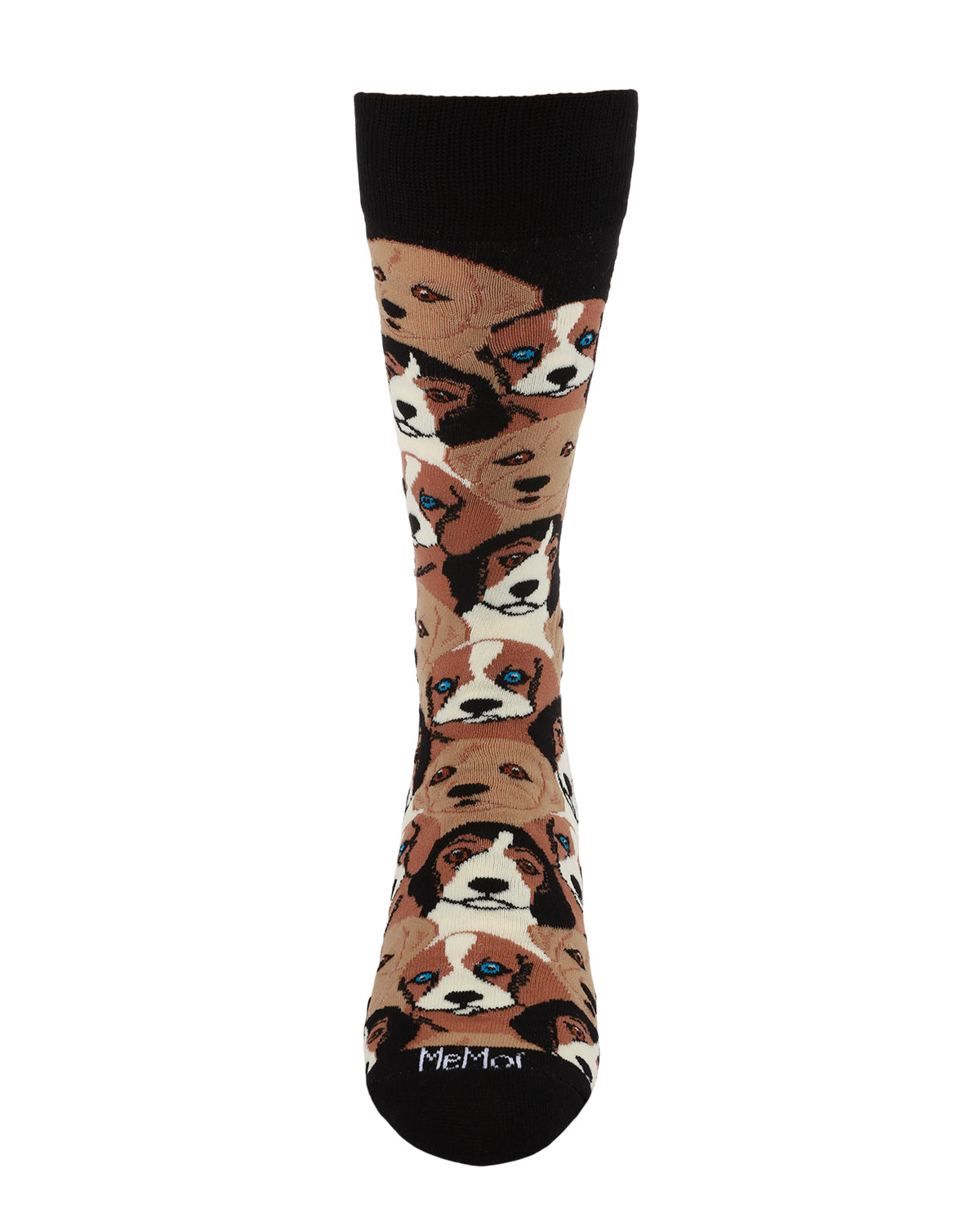 Men's Puppy Dog Face Bamboo Blend Novelty Crew Sock