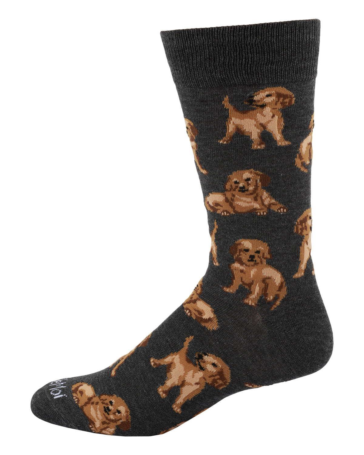 Men's Happy Puppies Bamboo Blend Novelty Crew Sock