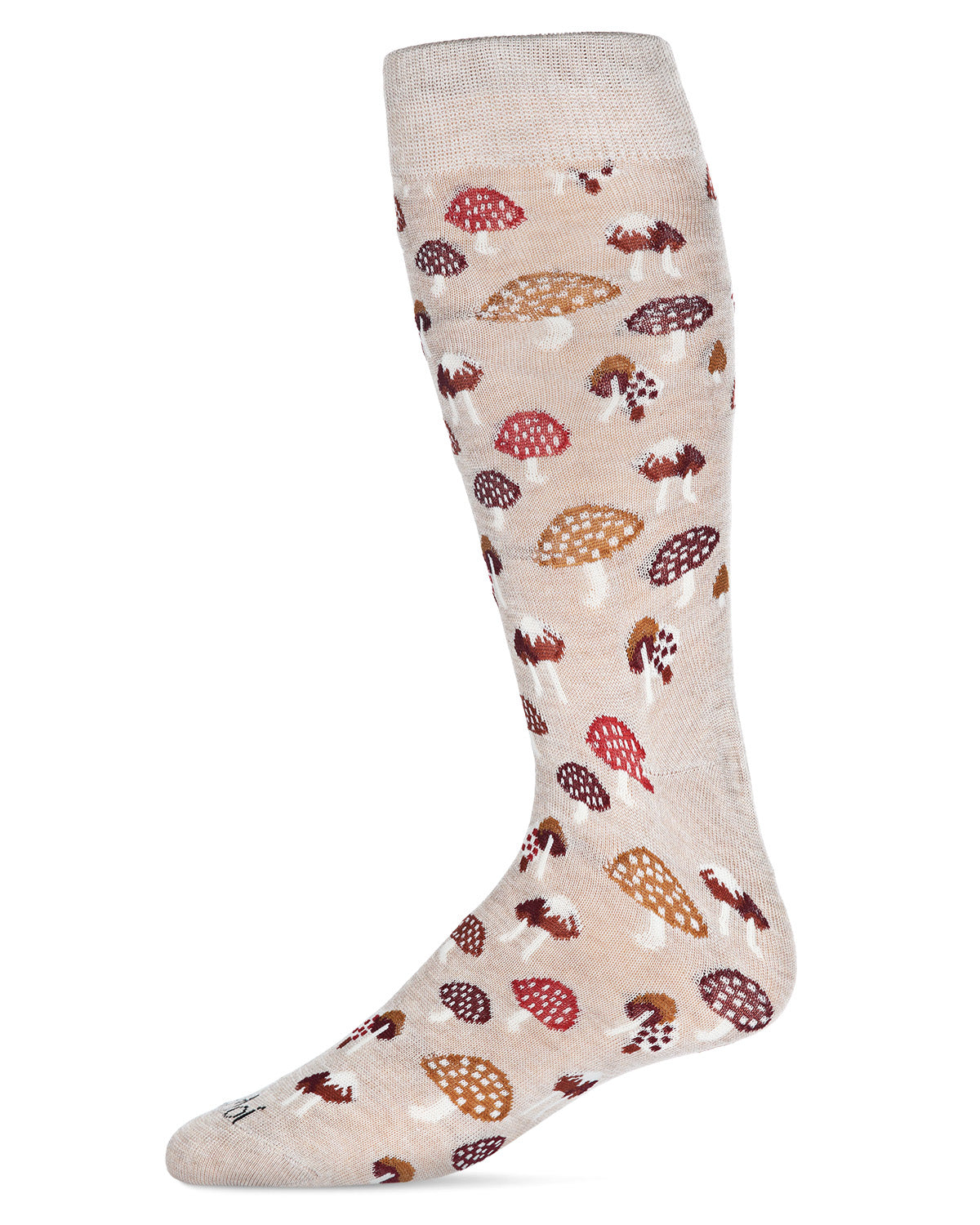 Men's Mushroom Fields Bamboo Blend Novelty Crew Sock