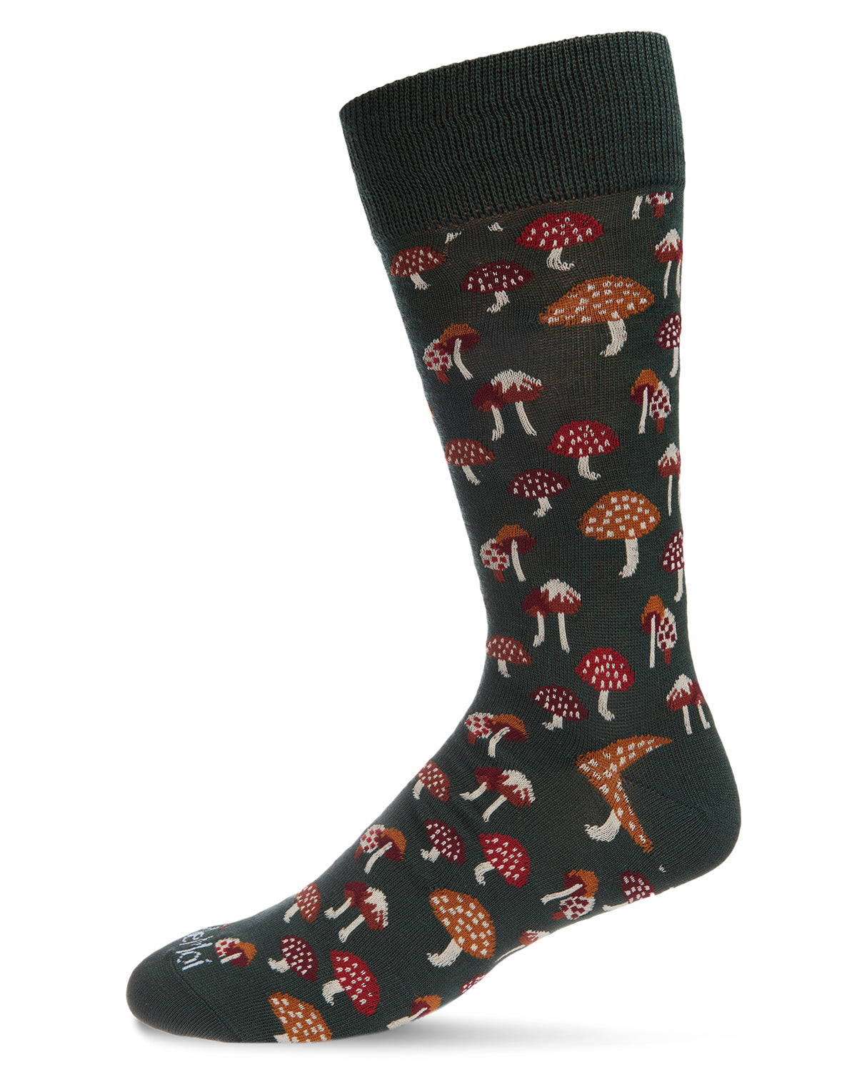 Men's Mushroom Fields Bamboo Blend Novelty Crew Sock