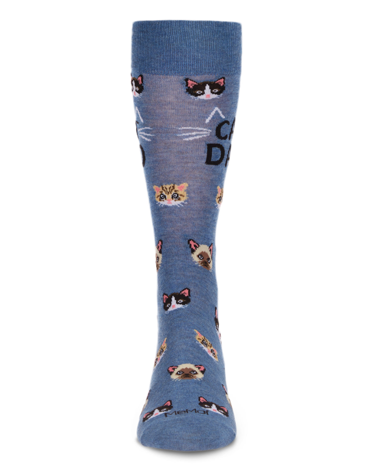 Men's Crazy Cat Dad Bamboo Blend Novelty Crew Sock