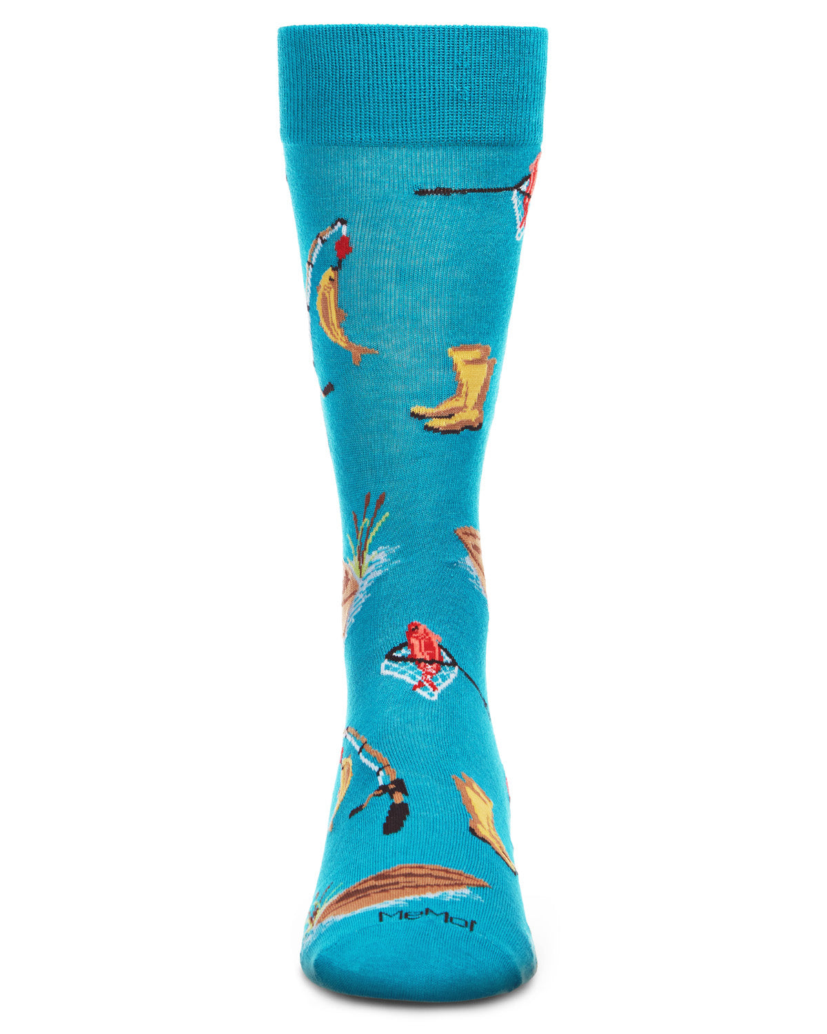 Men's It's Fishing Time Bamboo Blend Novelty Crew Sock