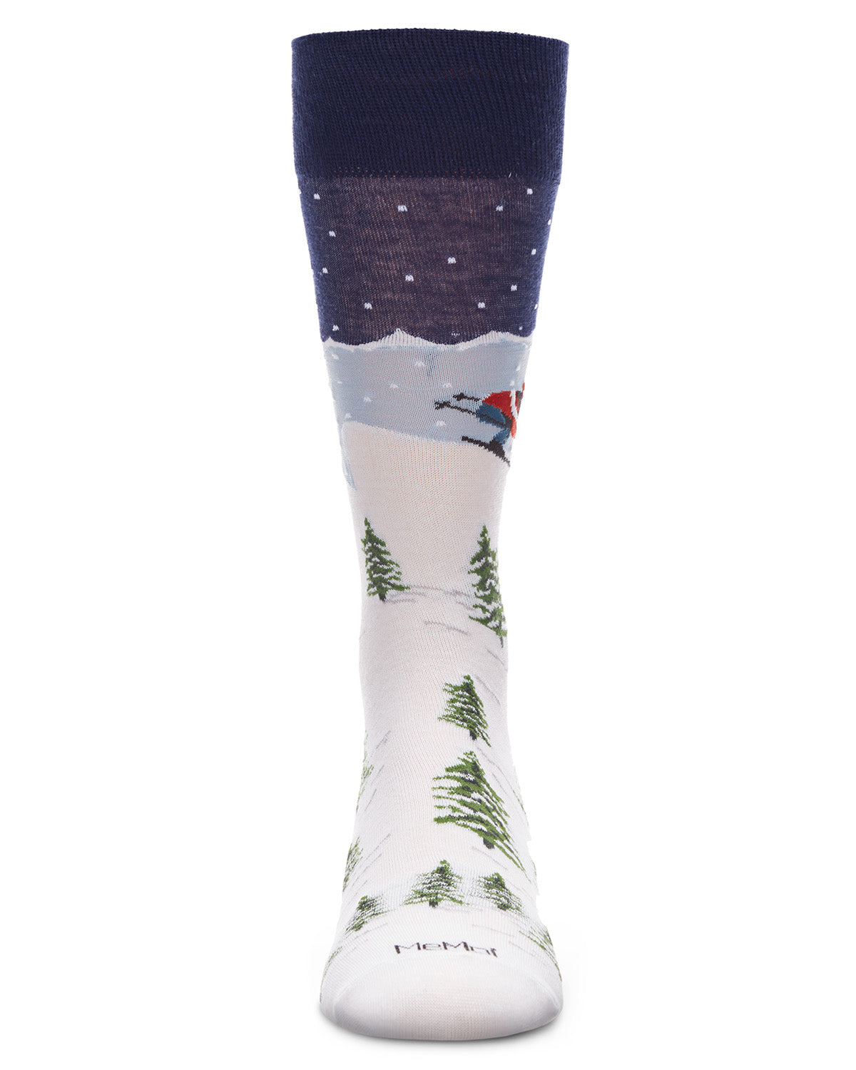 Men's Mountain Skier Bamboo Blend Novelty Crew Sock