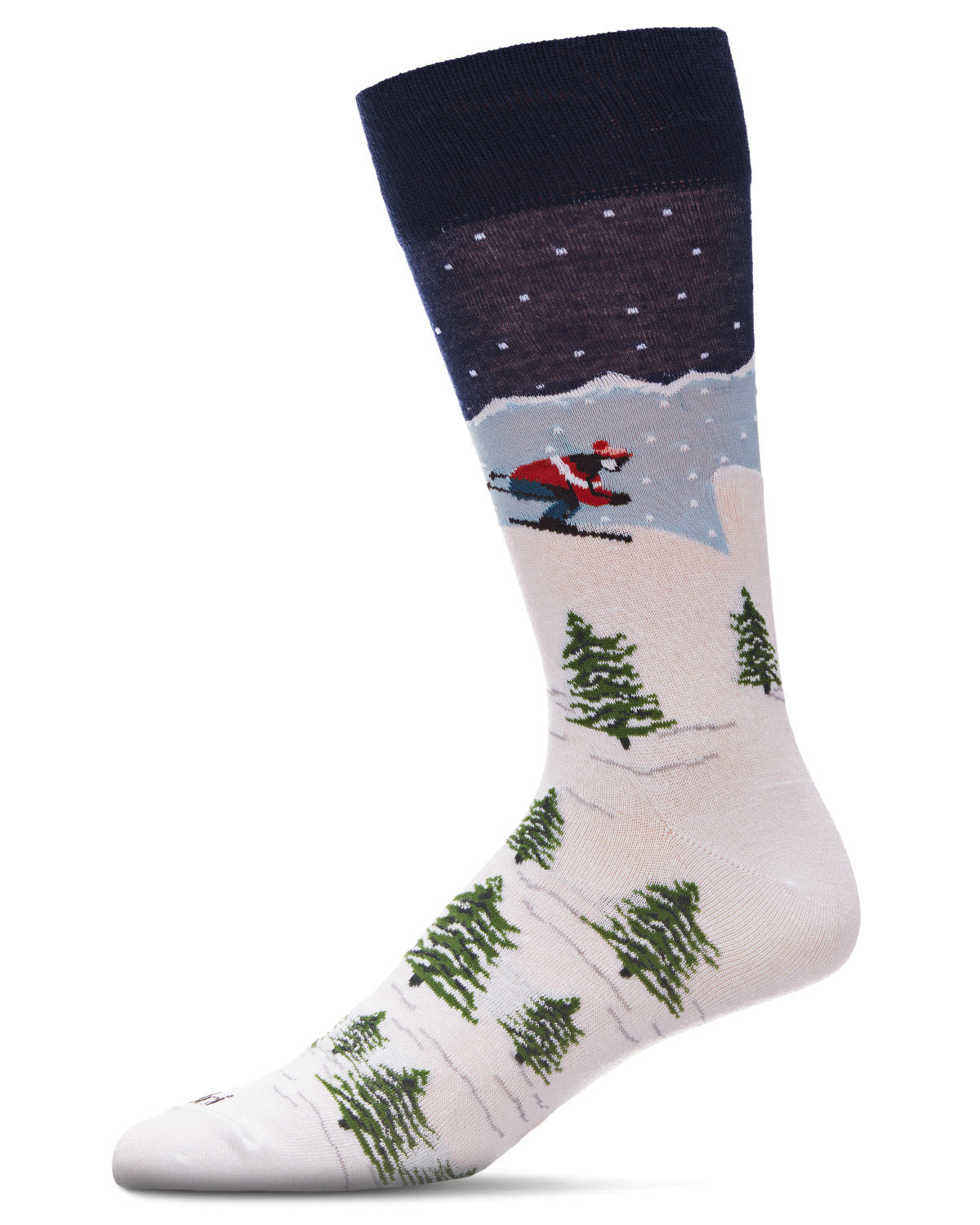 Men's Mountain Skier Bamboo Blend Novelty Crew Sock