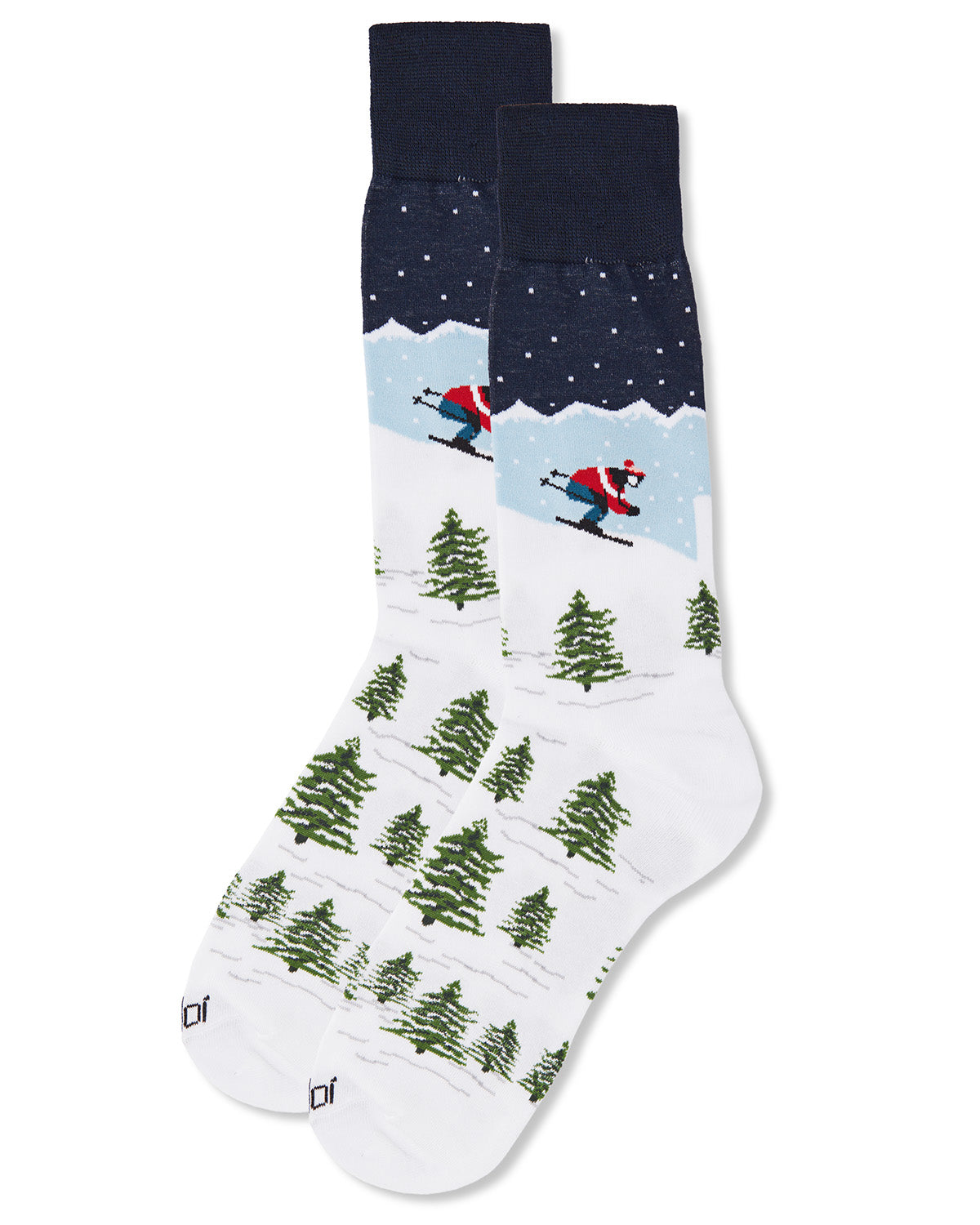 Men's Mountain Skier Bamboo Blend Novelty Crew Sock