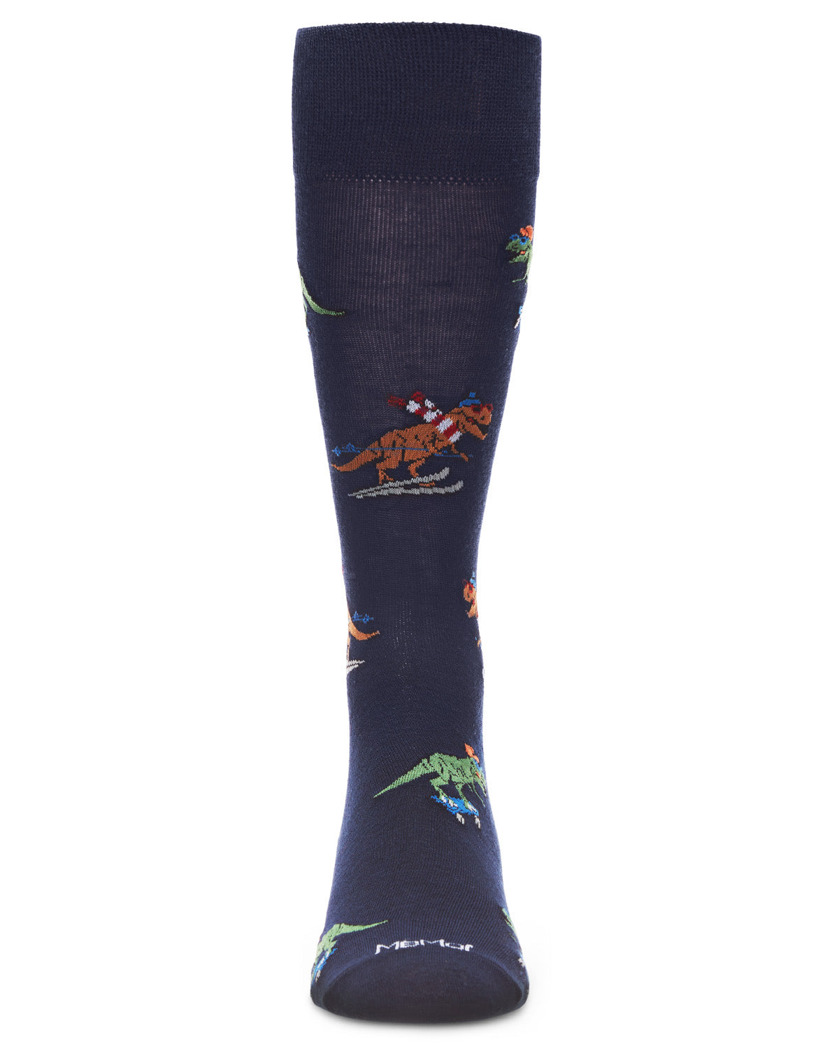 Men's Skiing and Skating Dinosaurs Bamboo Blend Novelty Crew Sock