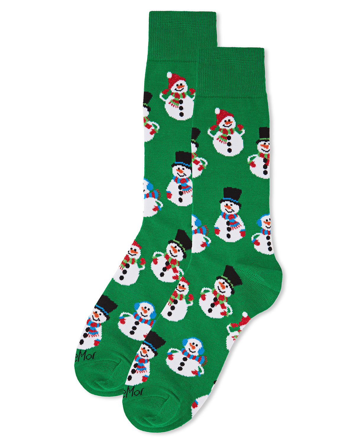 Men's Jolly Holiday Happy Snowmen Novelty Crew Socks