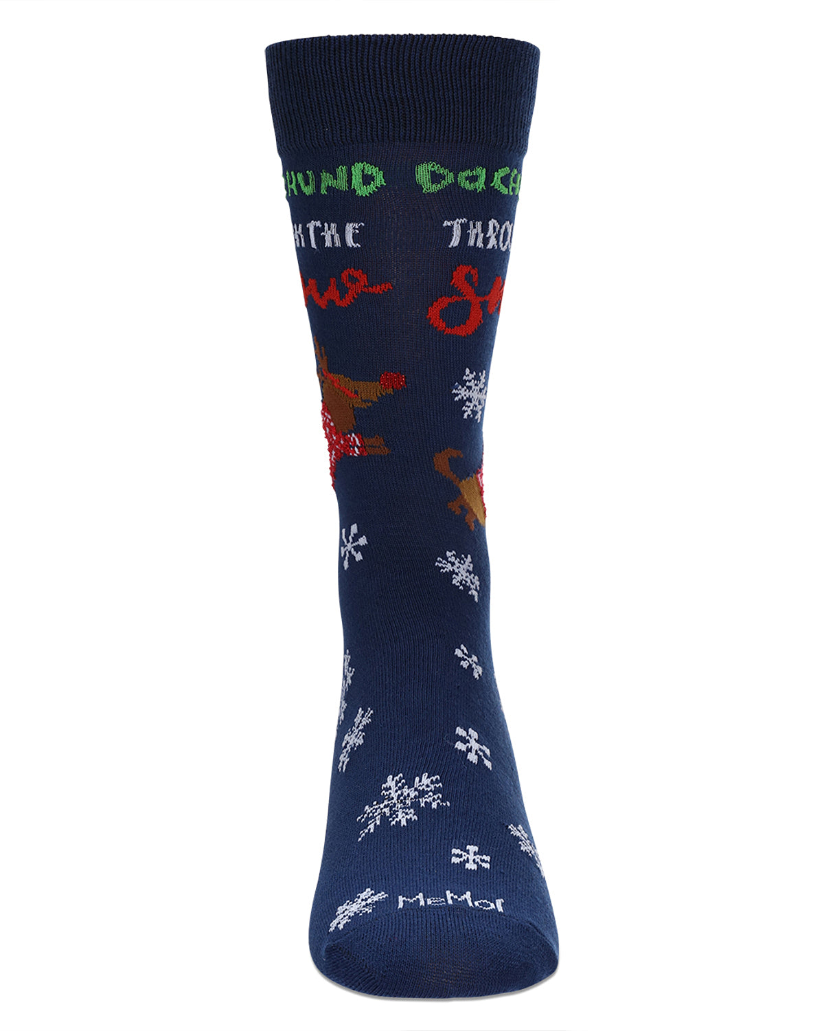 Men's Dachshund Through The Snow Holiday Crew Socks