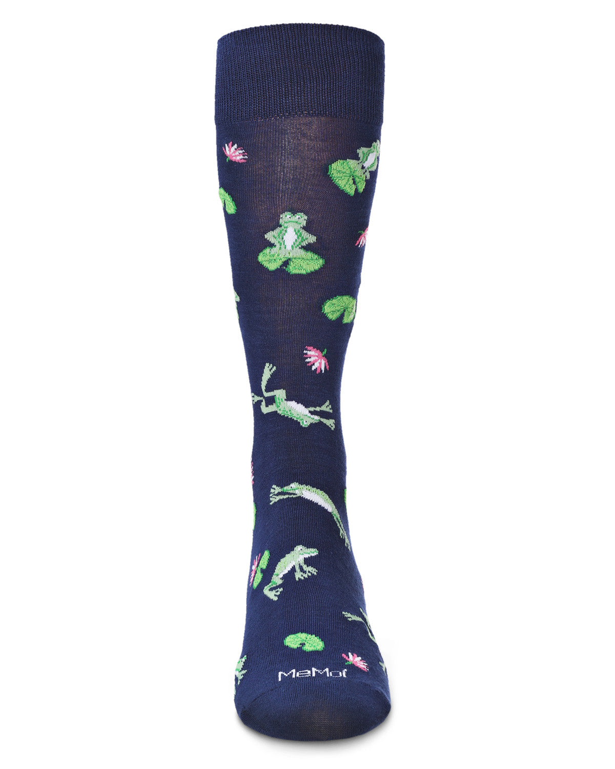 Men's Embroidered Frogs Bamboo Crew Socks