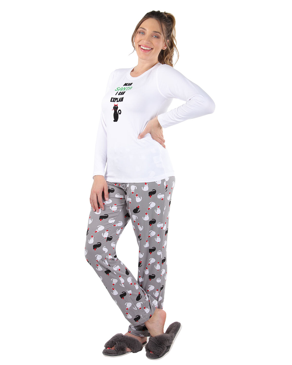 Women's Christmas Dear Santa I Can Explain Two-Piece PJ Set