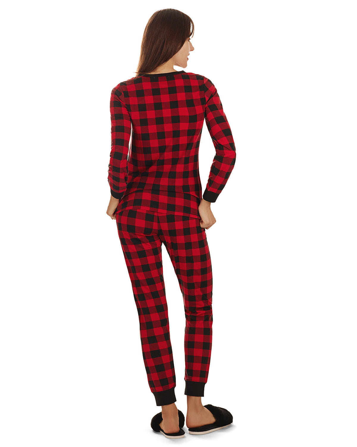 Women's Buffalo Plaid Two-Piece PJ Set In a Bag