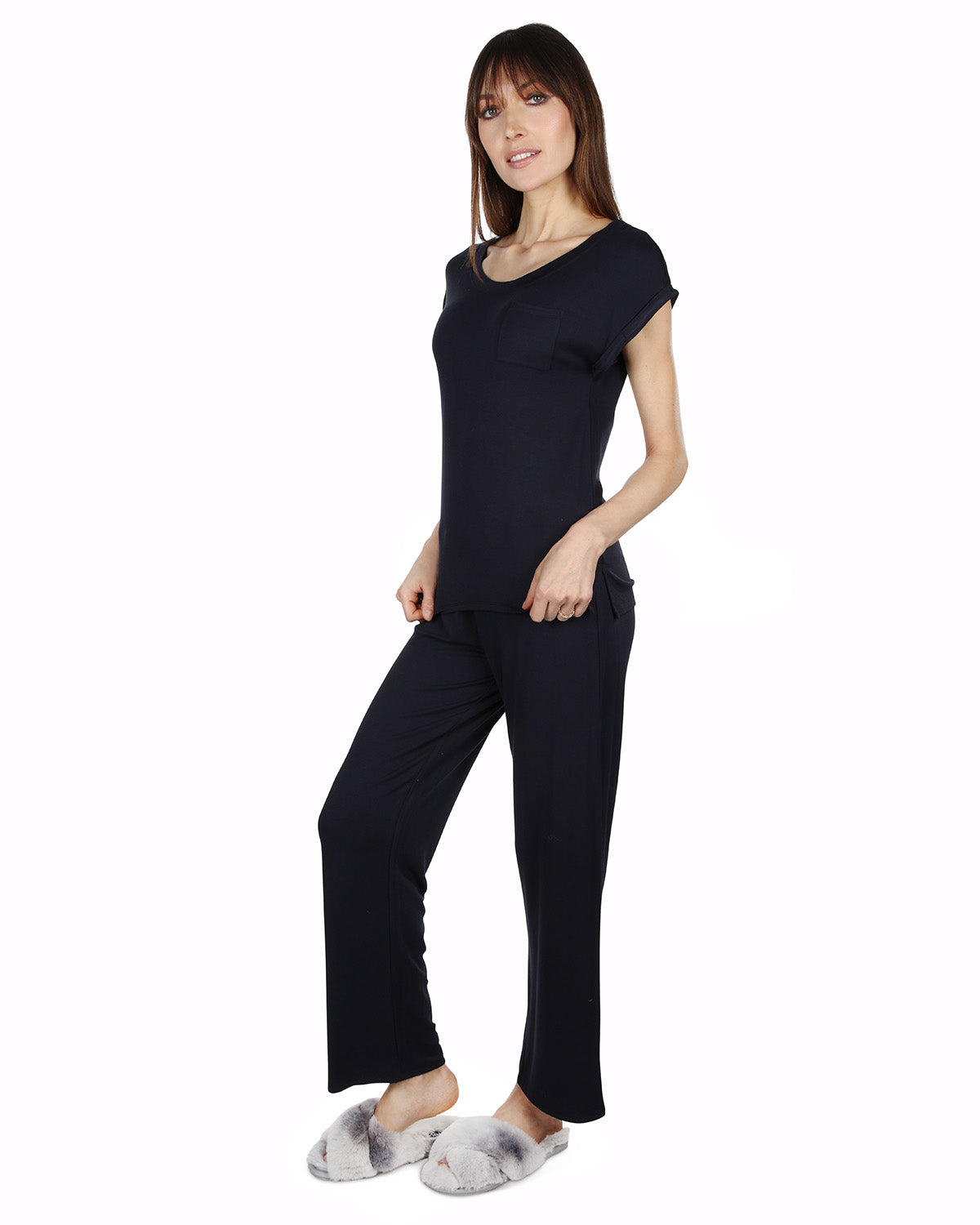 Women's Cap Sleeve T-Shirt and Matching Pants Set