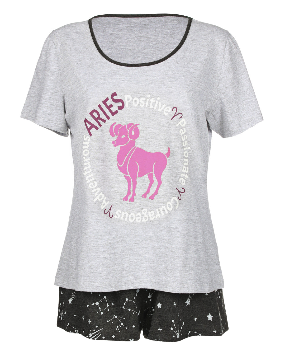 Women's Aries Zodiac Sign PJ Short Set