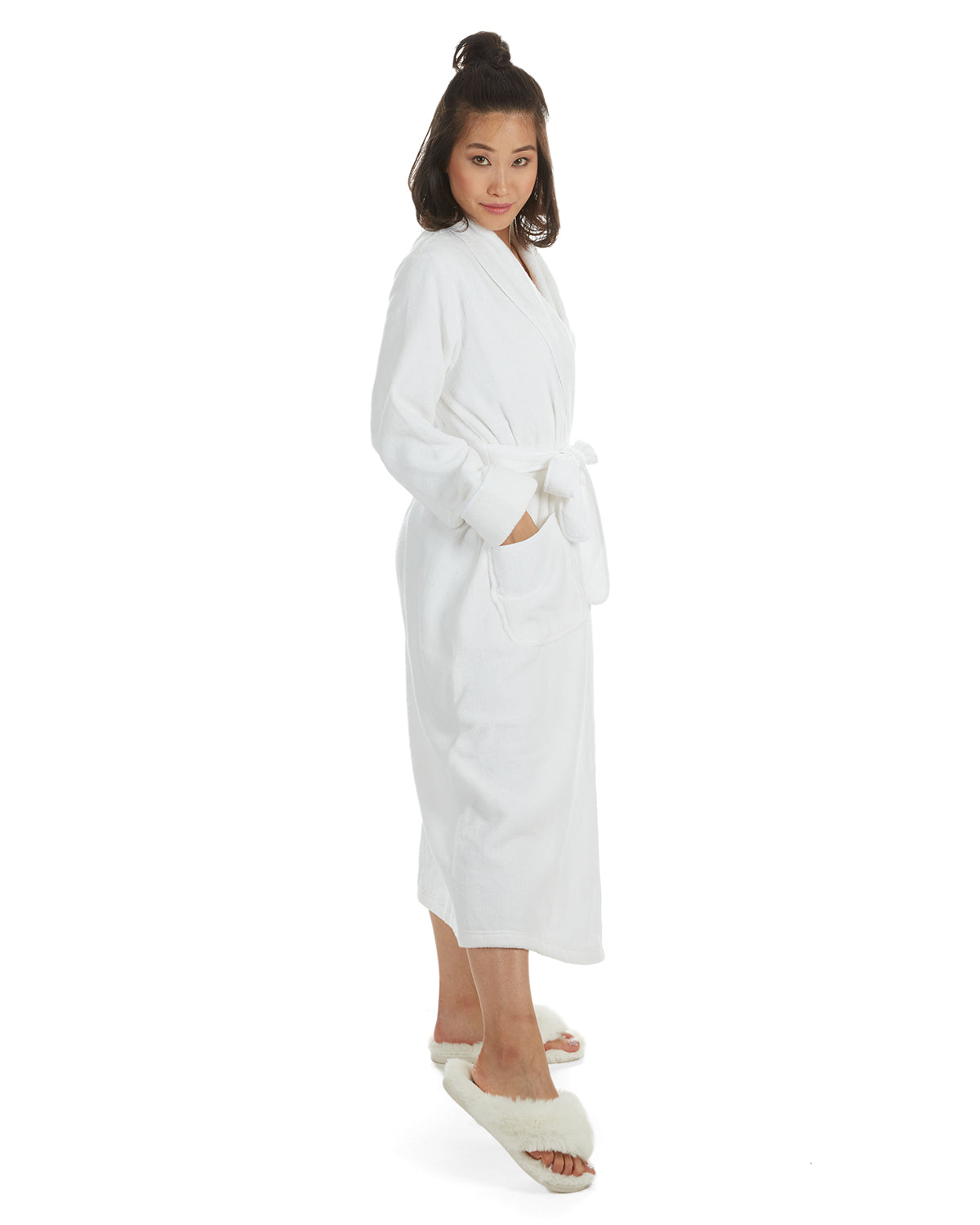 Women's 100% Cotton Zero Twist Woven Loop Terry Robe