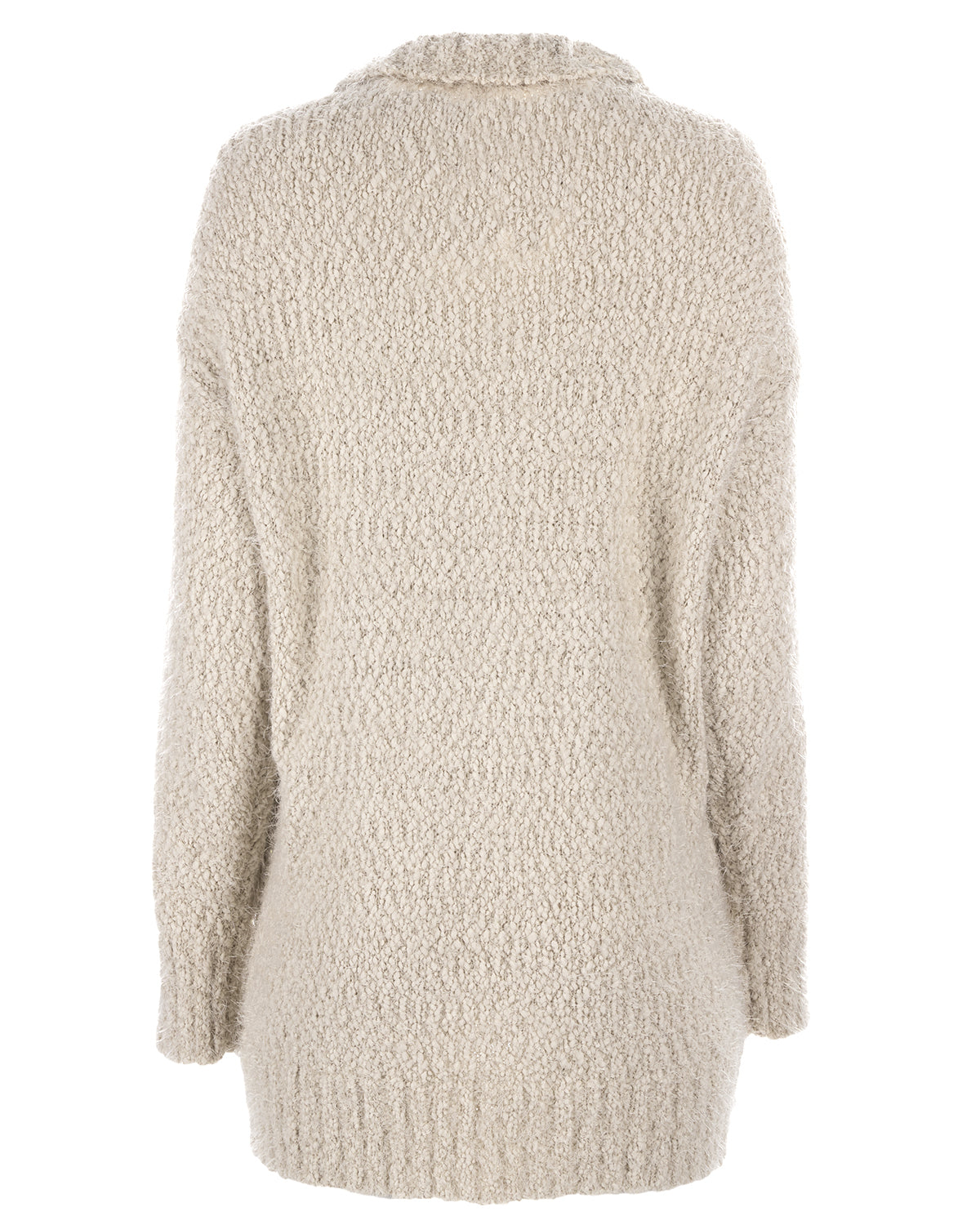 Women's Fuzzy Cocoon Loose Open-Front Cardigan Sweater