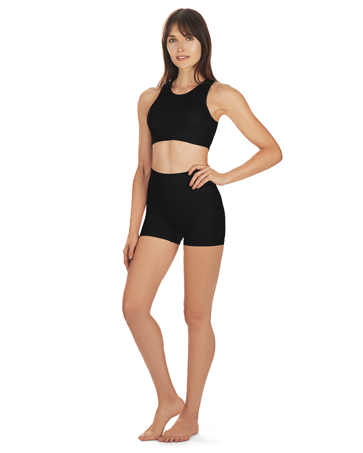 Seamless Rib Bralette Boyshort Set